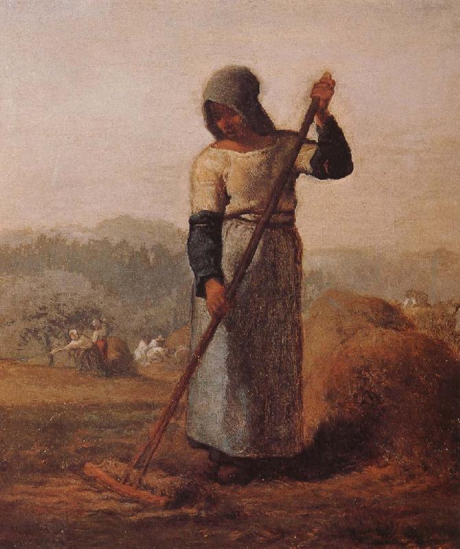 Jean Francois Millet The woman Harrow hay